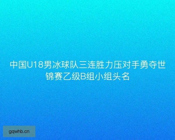 中国U18男冰球队三连胜力压对手勇夺世锦赛乙级B组小组头名